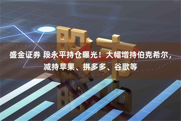 盛金证券 段永平持仓曝光！大幅增持伯克希尔，减持苹果、拼多多、谷歌等